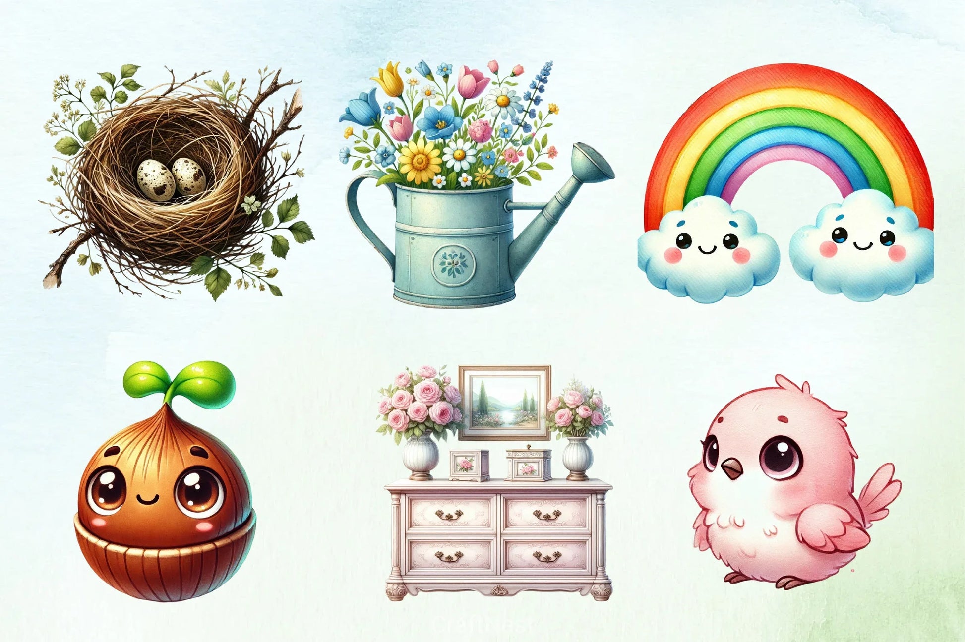 Happy Spring Clipart Bundle 5 - CraftNest - Digital Crafting and Art