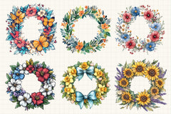 Mother's Day Wreath Clipart Bundle - CraftNest - Digital Crafting and Art
