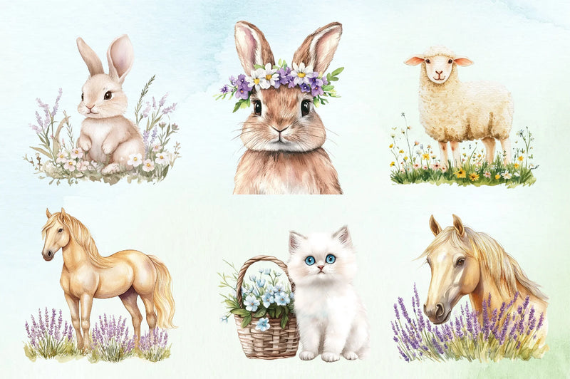 Spring Animals Clipart Bundle - CraftNest - Digital Crafting and Art