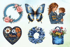 Demin Mothers Day Clipart Bundle - CraftNest - Digital Crafting and Art