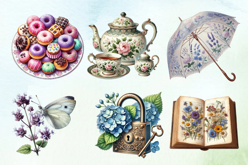 Floral Garden Spring Clipart Bundle - CraftNest - Digital Crafting and Art