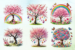 Spring Trees Clipart Bundle - CraftNest - Digital Crafting and Art
