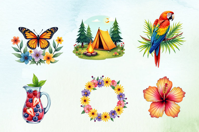 Summertime Clipart Bundle 1 - CraftNest - Digital Crafting and Art
