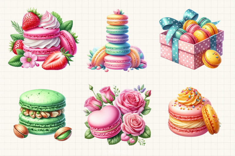 Macaron Clipart Bundle - CraftNest - Digital Crafting and Art