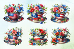 American Tea Cup Clipart Bundle - CraftNest - Digital Crafting and Art