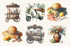 Antique Italian Summer Clipart Bundle 11 - CraftNest - Digital Crafting and Art