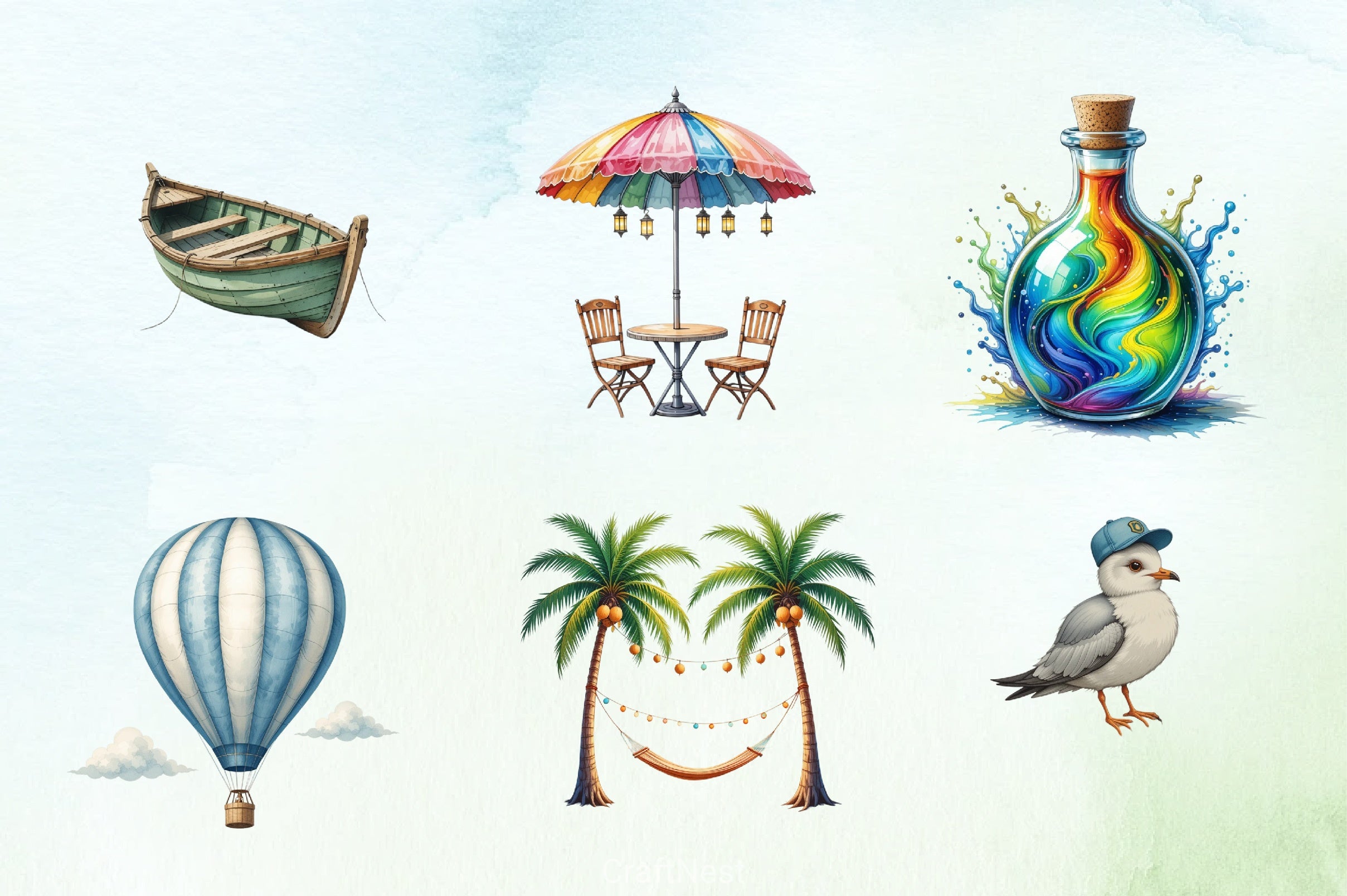 Coastal Clipart Bundle - CraftNest - Digital Crafting and Art