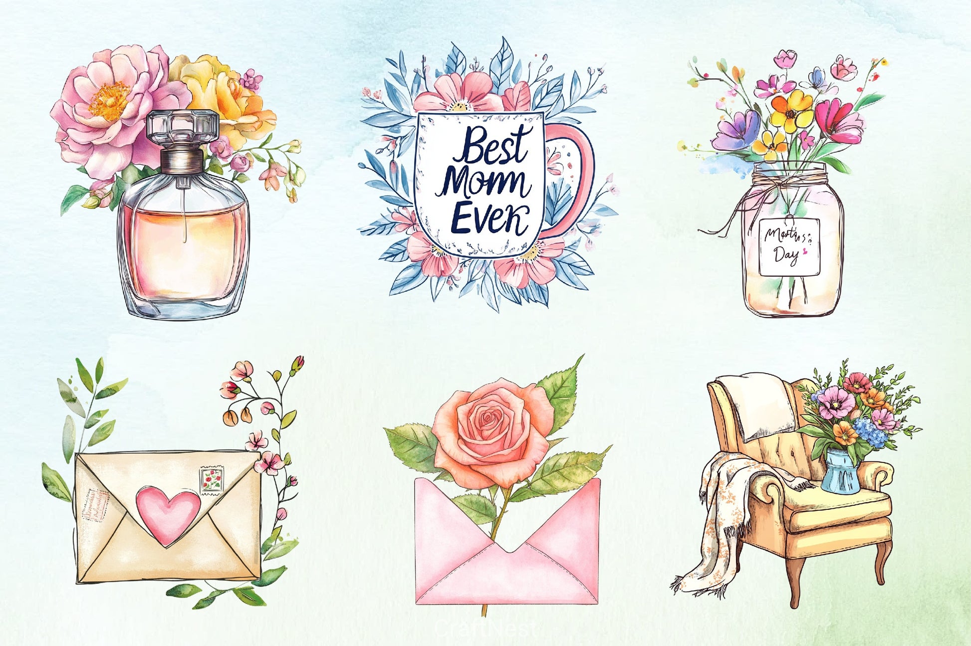 Mother's Day Clipart Bundle 8 - CraftNest - Digital Crafting and Art