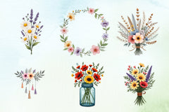 Boho Wildflower Dream Clipart Bundle - CraftNest - Digital Crafting and Art