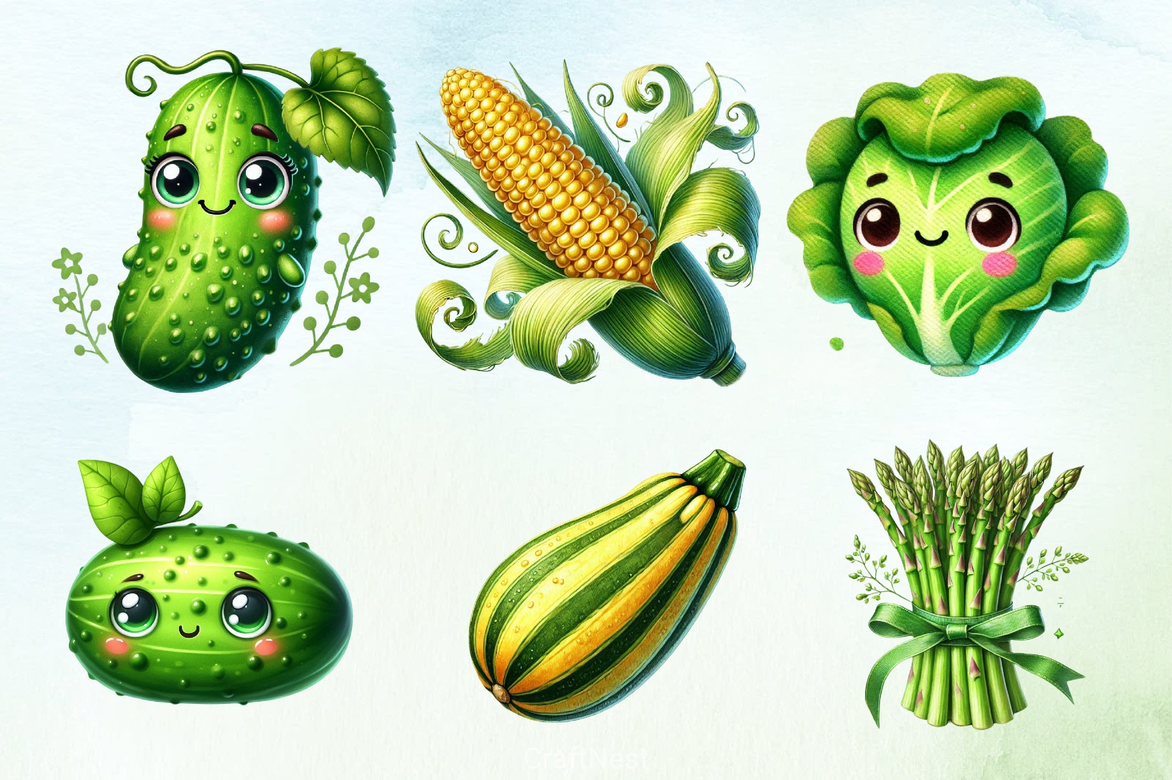 Vegetables Clipart Bundle 5 - CraftNest - Digital Crafting and Art
