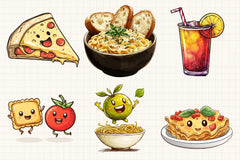 Italian Fast Food Clipart Bundle - CraftNest - Digital Crafting and Art