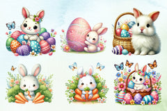 Peeking Bunny Clipart Bundle - CraftNest - Digital Crafting and Art