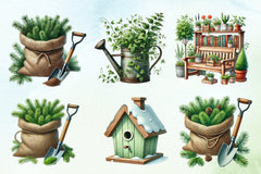 Winter Gardening Clipart Bundle 2 - CraftNest - Digital Crafting and Art