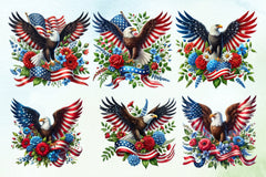 4th of July Eagle Clipart Bundle - CraftNest - Digital Crafting and Art