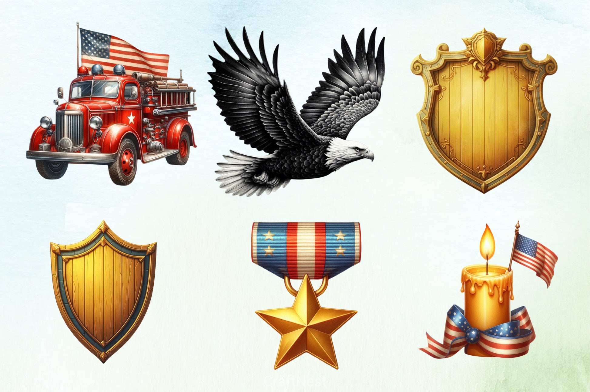 Honoring Heroes Clipart Bundle 5 - CraftNest - Digital Crafting and Art