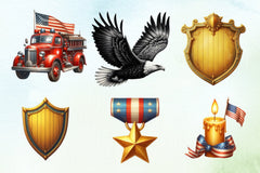 Honoring Heroes Clipart Bundle 5 - CraftNest - Digital Crafting and Art