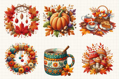 Crochet Autumn Clipart Bundle - CraftNest - Digital Crafting and Art