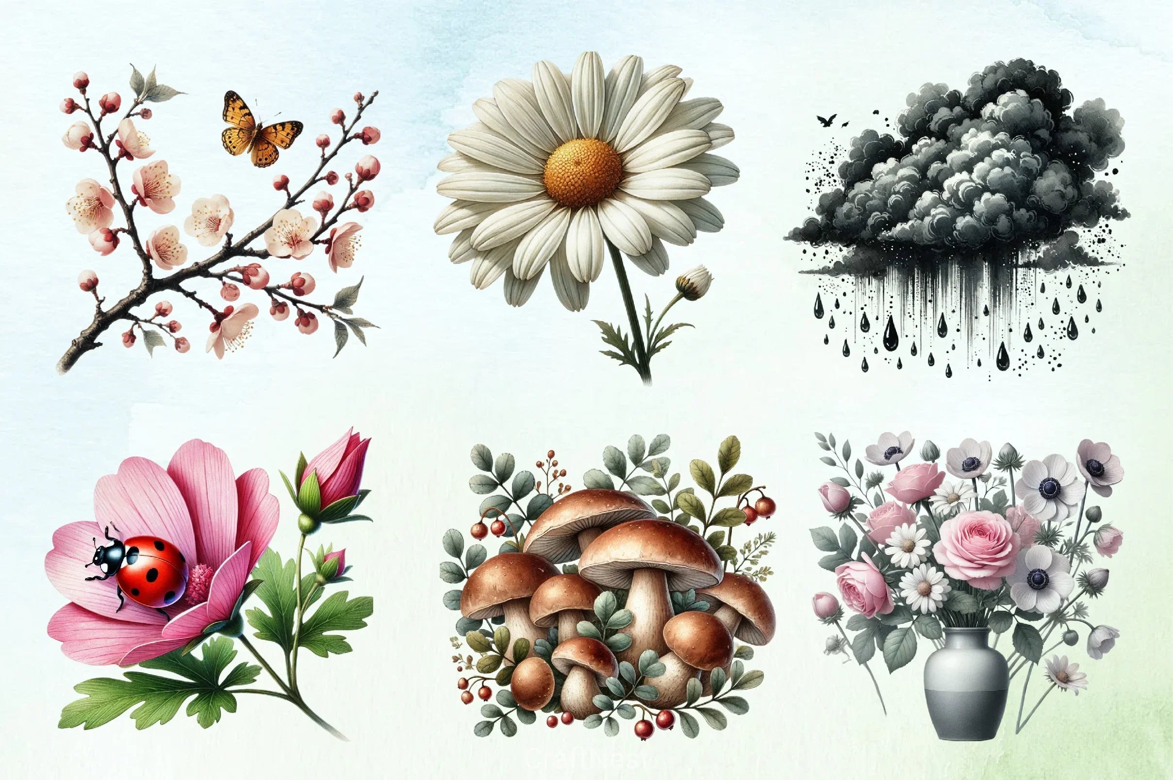 Spring Clipart Bundle 3 - CraftNest - Digital Crafting and Art