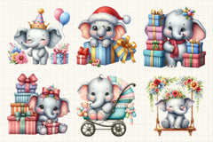 Cute Elephant Clipart Bundle 2 - CraftNest - Digital Crafting and Art