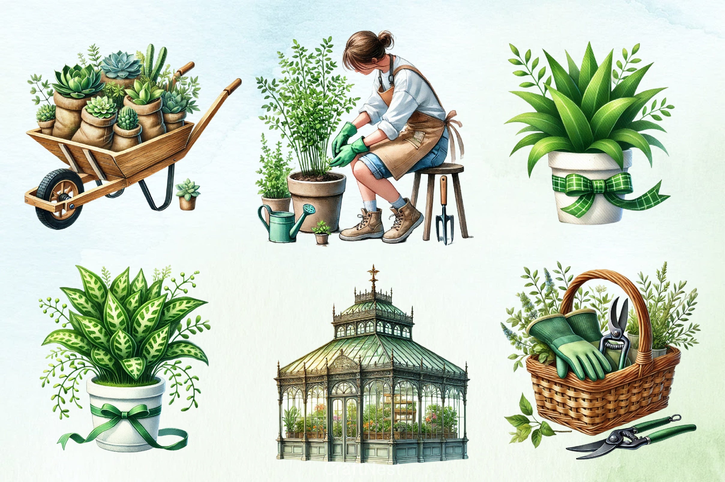 Winter Gardening Clipart Bundle 1 - CraftNest - Digital Crafting and Art