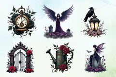 Gothic Spring Clipart Bundle - CraftNest - Digital Crafting and Art