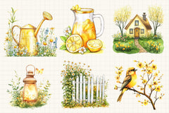 Gold Spring Clipart Bundle - CraftNest - Digital Crafting and Art