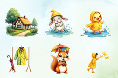 Rainy Spring Day Clipart Bundle - CraftNest - Digital Crafting and Art