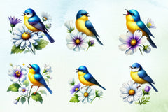 Colorful Spring Bird Clipart Bundle - CraftNest - Digital Crafting and Art
