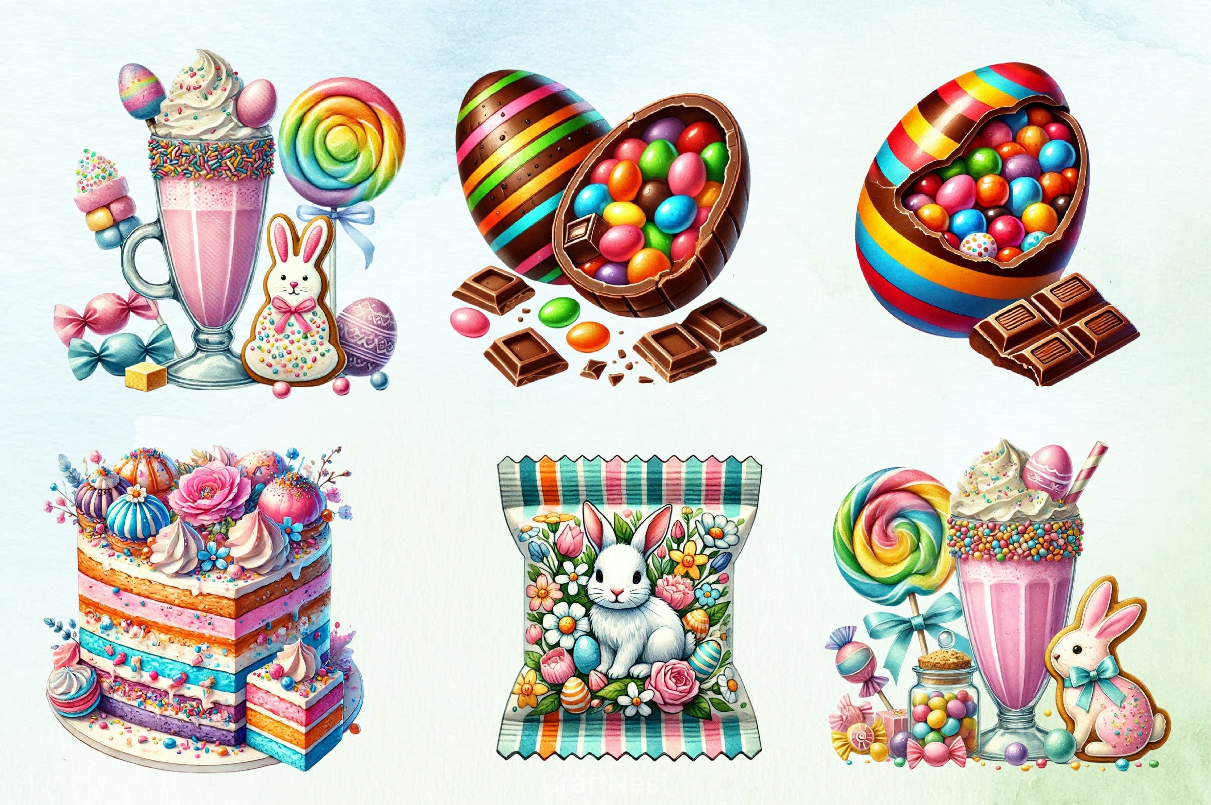 Easter Sweets Clipart Bundle 3 - CraftNest - Digital Crafting and Art