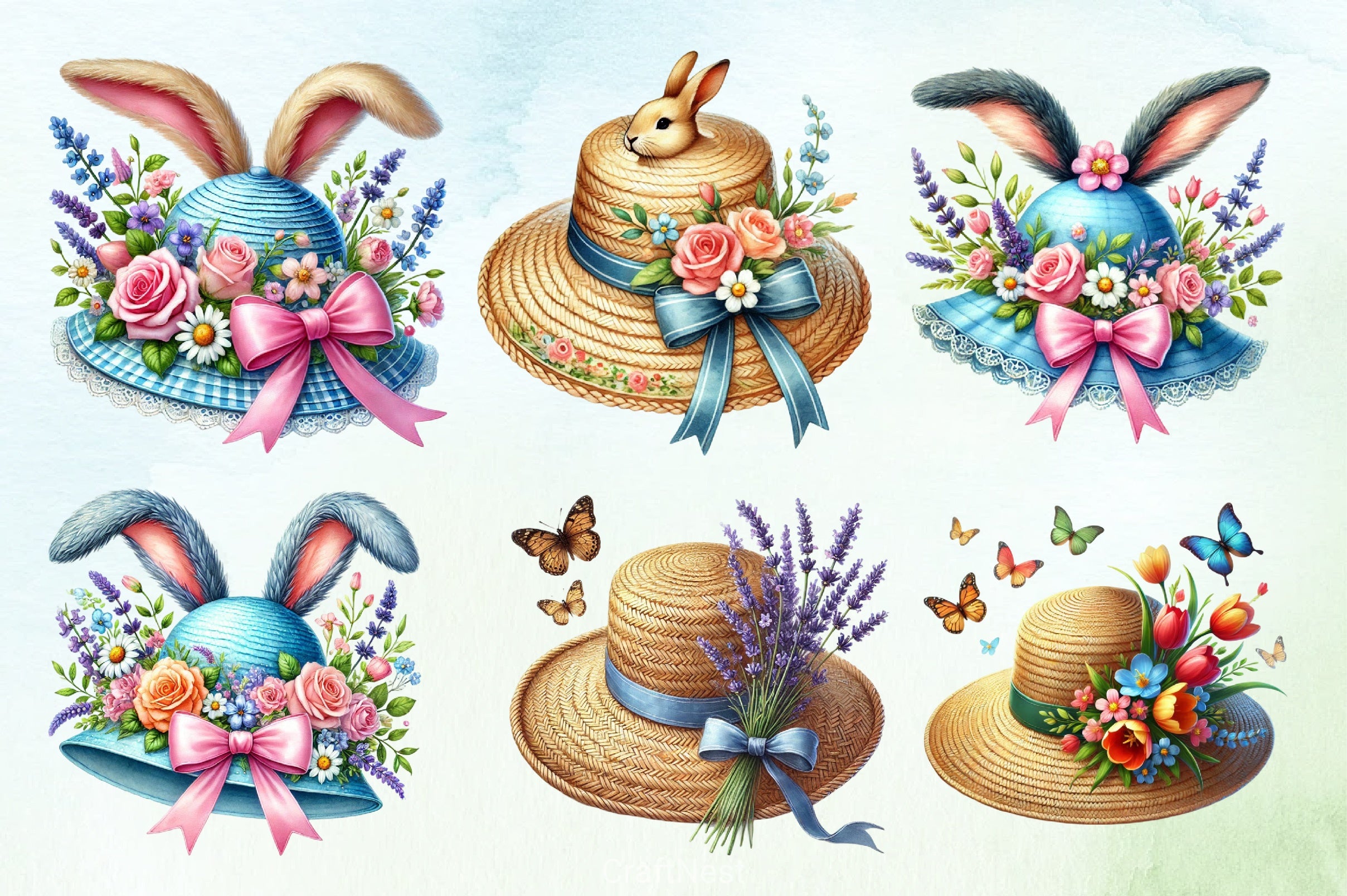 Easter Hat Clipart Bundle 1 - CraftNest - Digital Crafting and Art