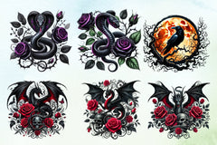 Gothic Animals Clipart Bundle - CraftNest - Digital Crafting and Art