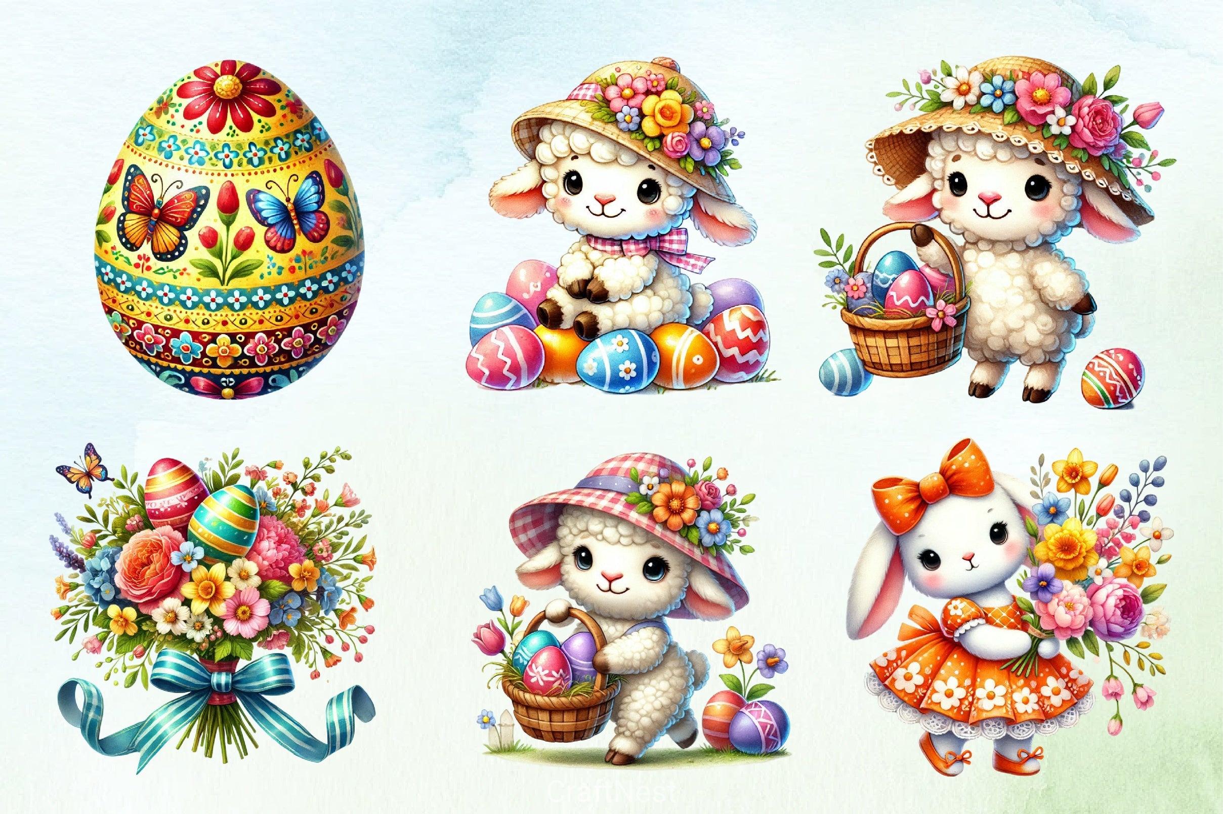 Easter Animals Clipart Bundle 3 - CraftNest - Digital Crafting and Art