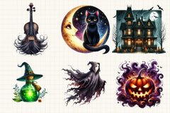 Dark Halloween Clipart Bundle - CraftNest - Digital Crafting and Art