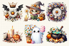 Daisy & Halloween Clipart Bundle - CraftNest - Digital Crafting and Art