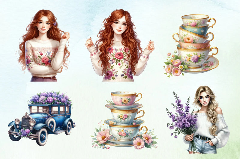 Spring Flowers Clipart Bundle 5 - CraftNest - Digital Crafting and Art