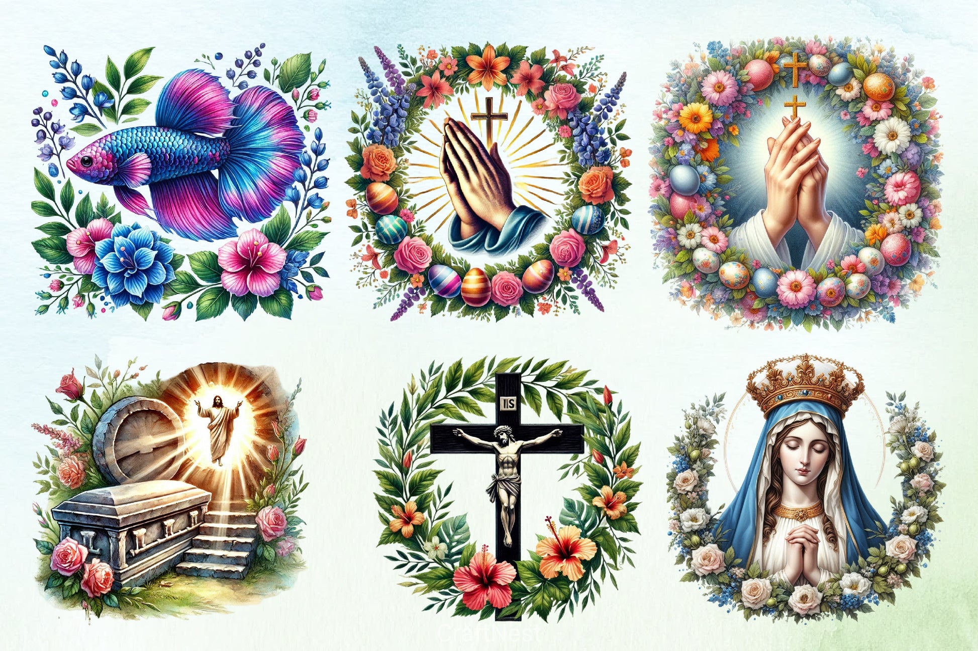Christian Easter Clipart Bundle 4 - CraftNest - Digital Crafting and Art