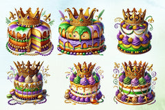 Mardi Gras King Cake Clipart Bundle - CraftNest - Digital Crafting and Art