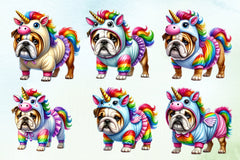 Unicorn Dog Costume Clipart Bundle - CraftNest - Digital Crafting and Art