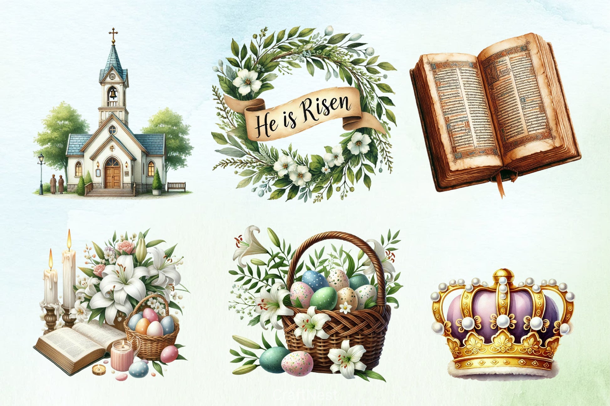 Religious Easter Clipart Bundle 1 - CraftNest - Digital Crafting and Art