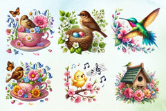 Spring Birds Clipart Bundle - CraftNest - Digital Crafting and Art