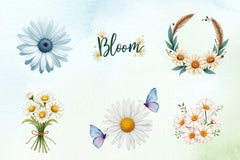 Daisy Flower Clipart Bundle - CraftNest - Digital Crafting and Art