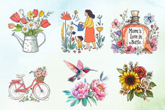 Floral Mother's Day Clipart Bundle 3 - CraftNest - Digital Crafting and Art