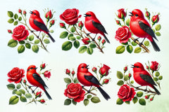 Spring Scarlet Tanager Clipart Bundle - CraftNest - Digital Crafting and Art