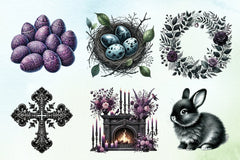 Gothic Easter Clipart Bundle 6 - CraftNest - Digital Crafting and Art