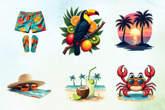 Hawaiian Summer Clipart Bundle 2 - CraftNest - Digital Crafting and Art