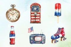 Retro Vintage 4th of July Clipart Bundle - CraftNest - Digital Crafting and Art
