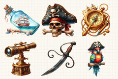 Pirate Clipart Bundle - CraftNest - Digital Crafting and Art