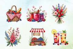 Warm Berry Spring Clipart Bundle 1 - CraftNest - Digital Crafting and Art