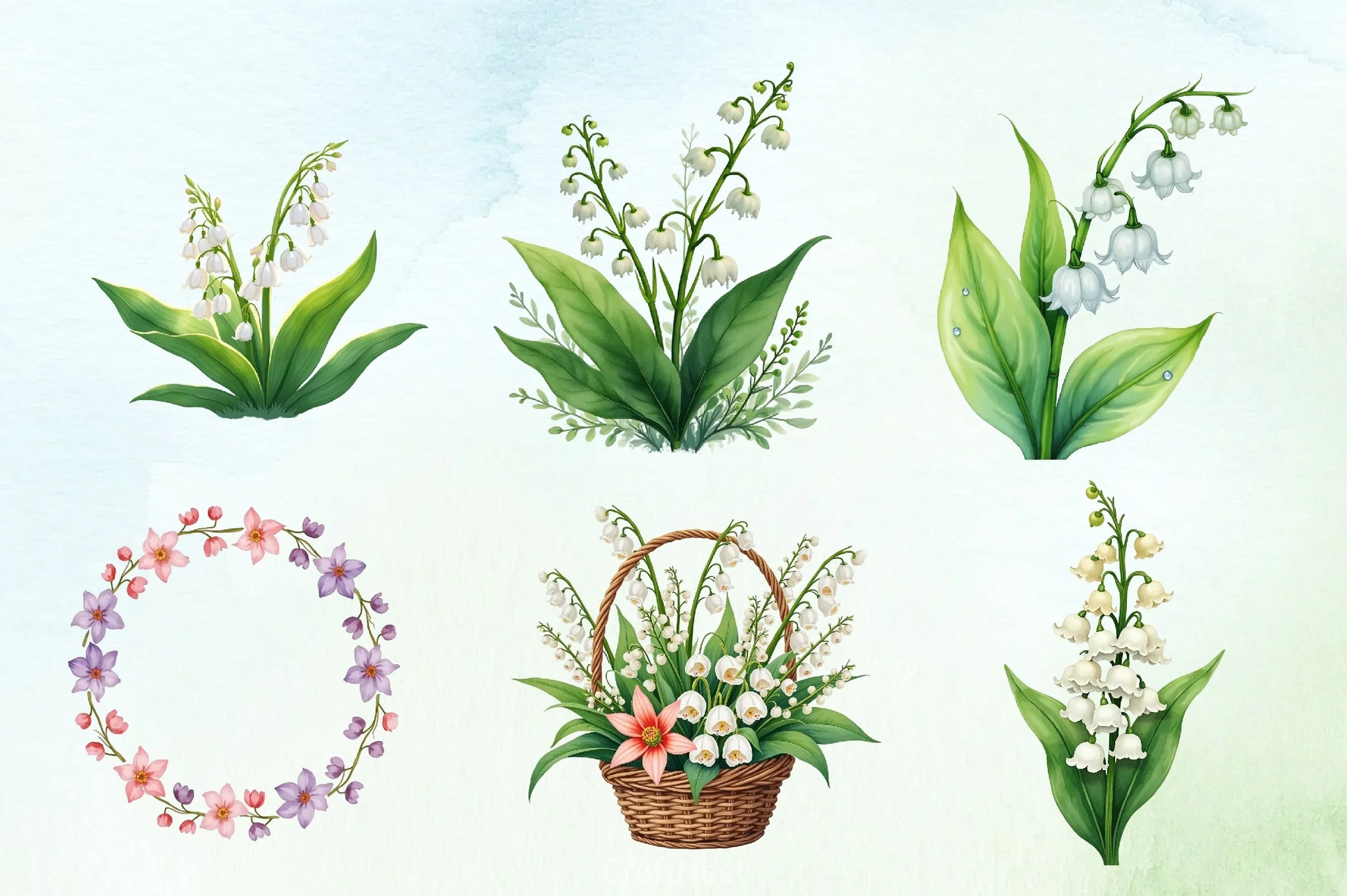 Lily Of The Valley Clipart Bundle - CraftNest - Digital Crafting and Art