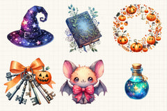 Beautiful Halloween Clipart Bundle 1 - CraftNest - Digital Crafting and Art